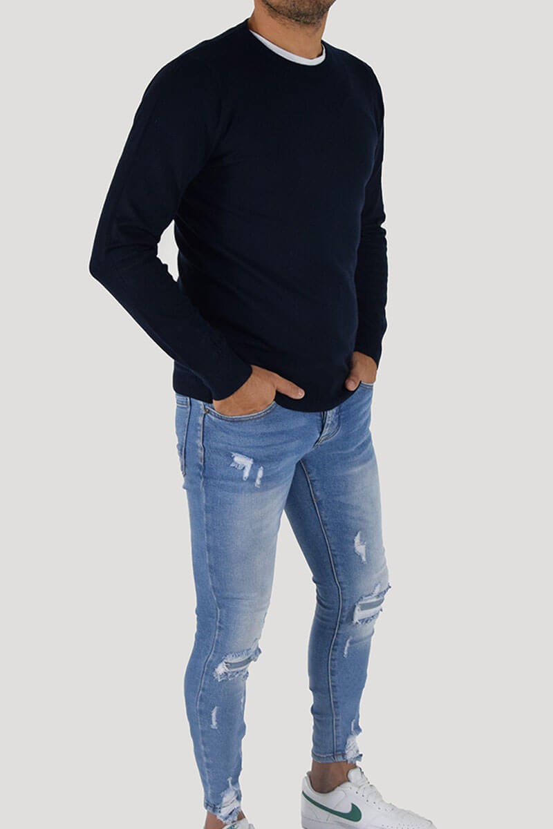 JEANS SKINNY CON STRAPPI