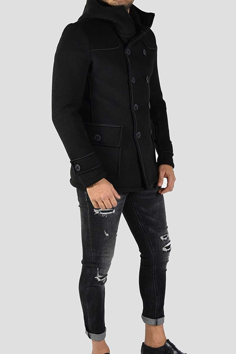 CAPPOTTO DOPPIOPETTO CON CAPPUCCIO