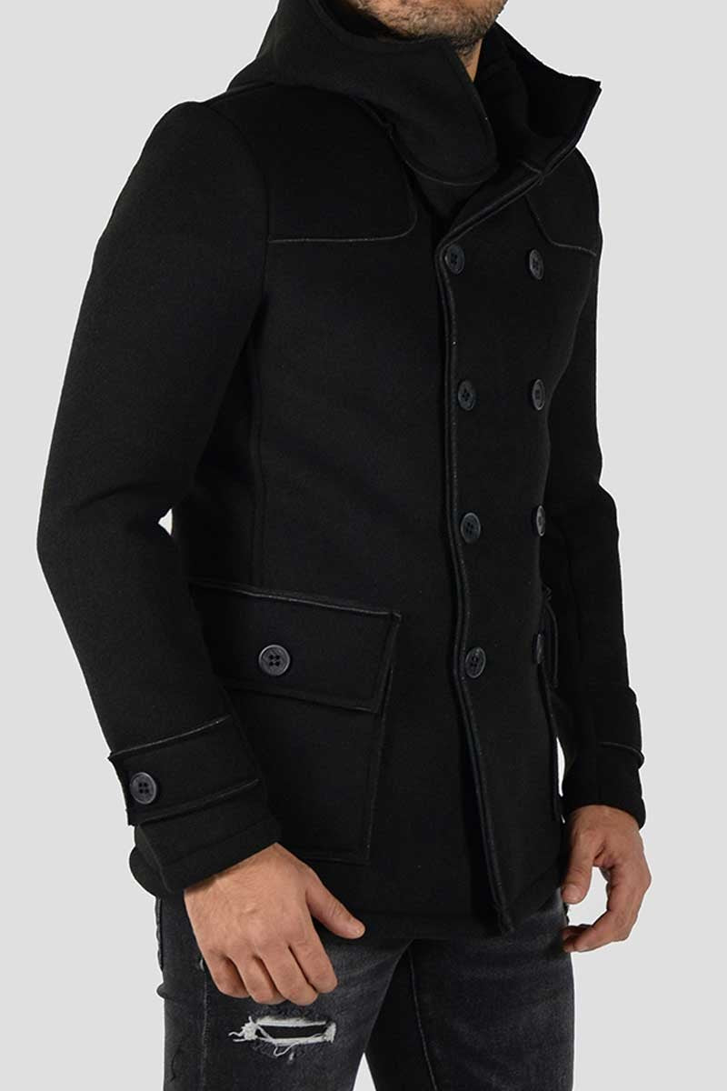 CAPPOTTO DOPPIOPETTO CON CAPPUCCIO