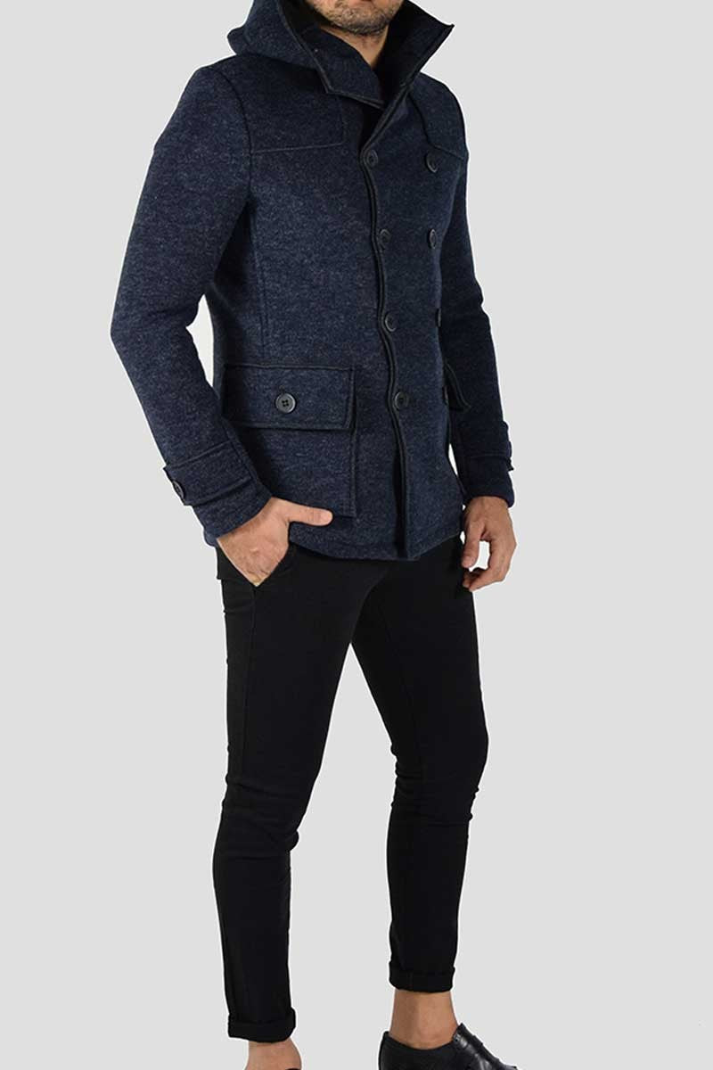 CAPPOTTO DOPPIOPETTO CON CAPPUCCIO