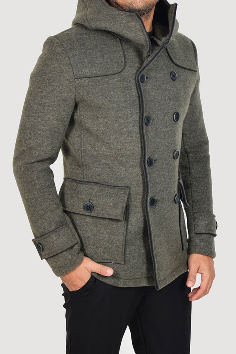 CAPPOTTO DOPPIOPETTO CON CAPPUCCIO