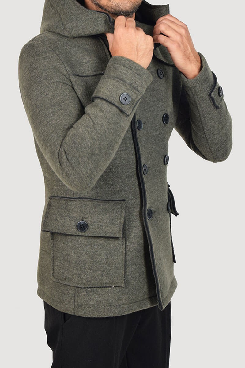CAPPOTTO DOPPIOPETTO CON CAPPUCCIO