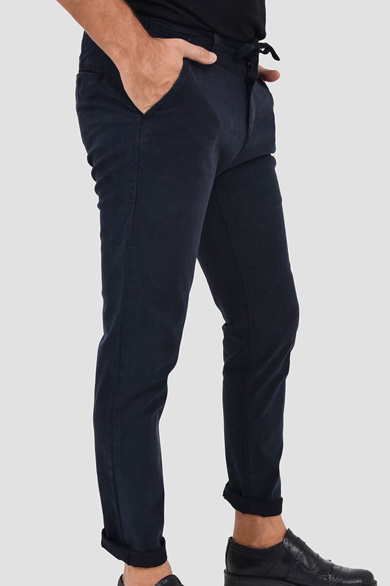 PANTALONI SLIM FIT CON VITA ELASTICIZZATA