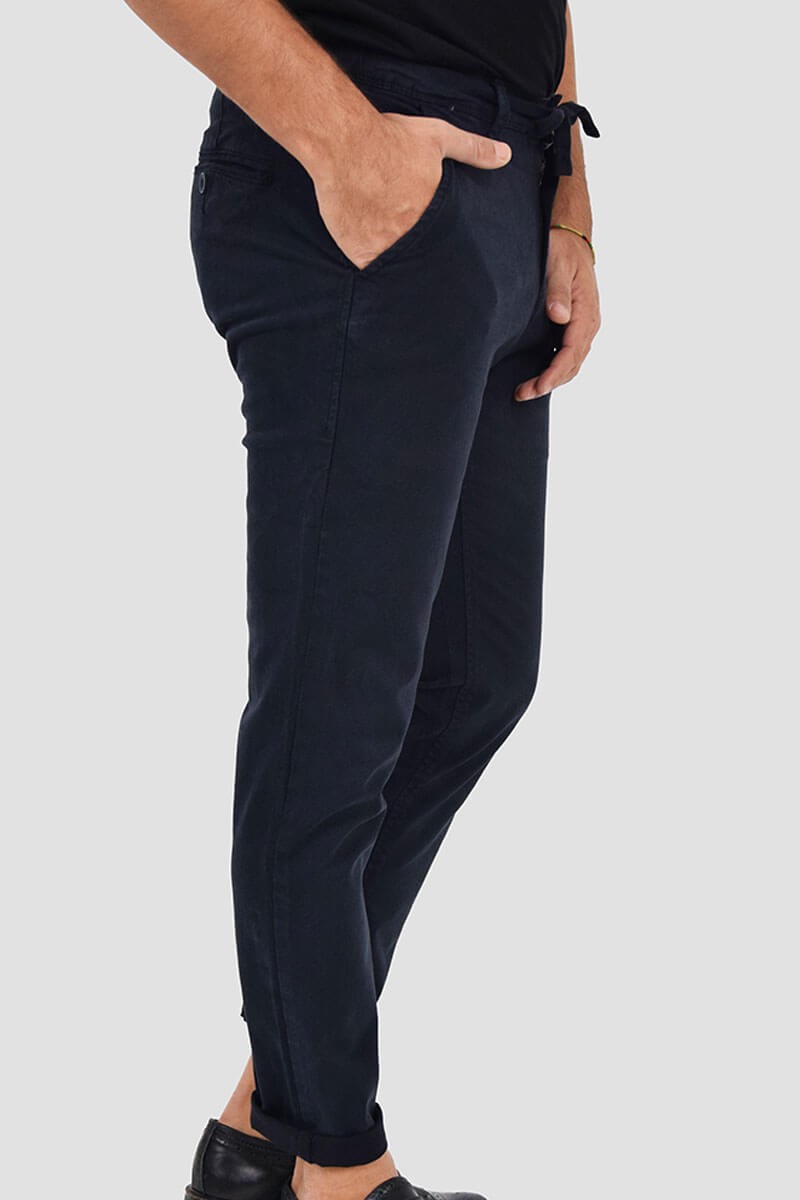 PANTALONI SLIM FIT CON VITA ELASTICIZZATA
