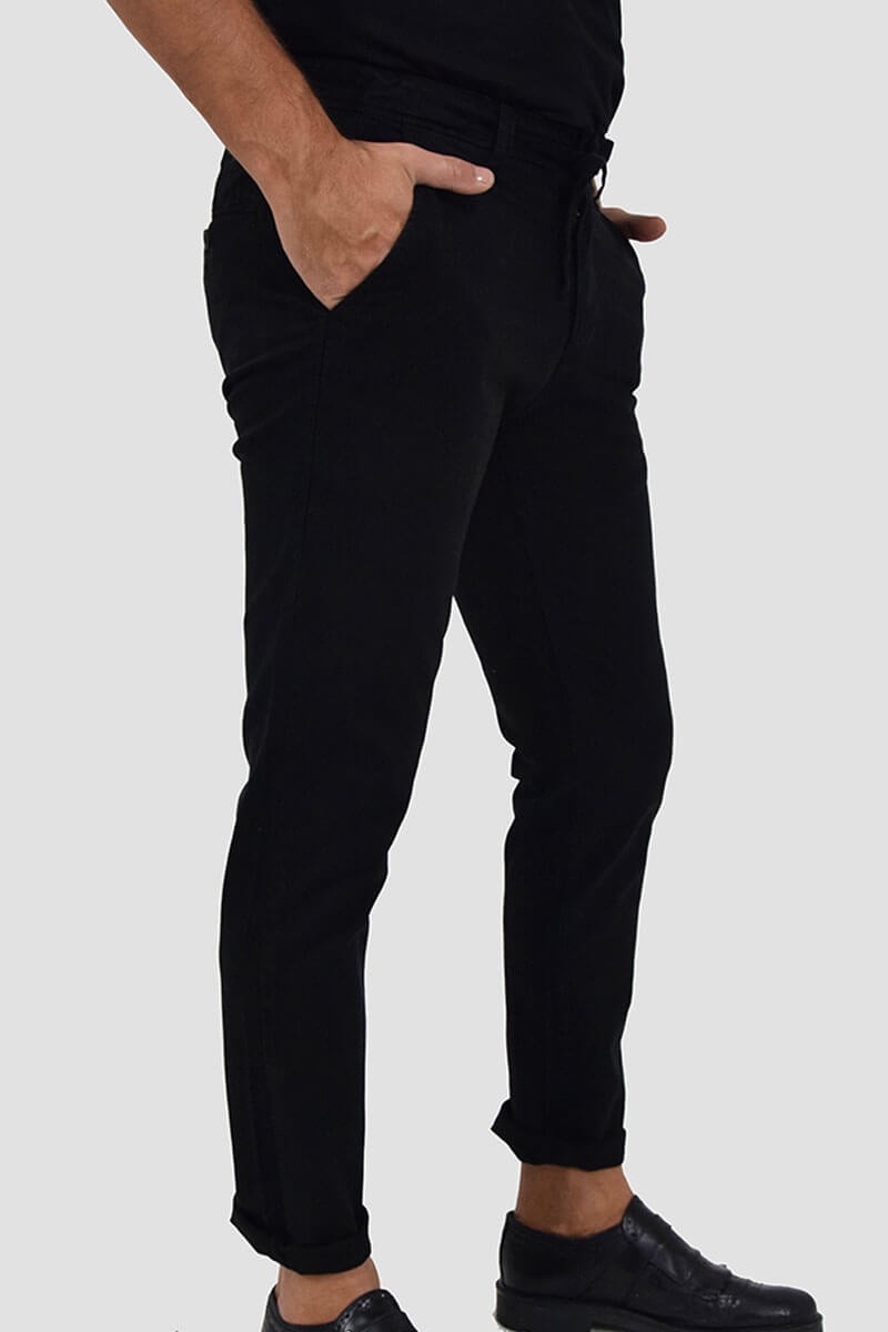 PANTALONI SLIM FIT CON VITA ELASTICIZZATA