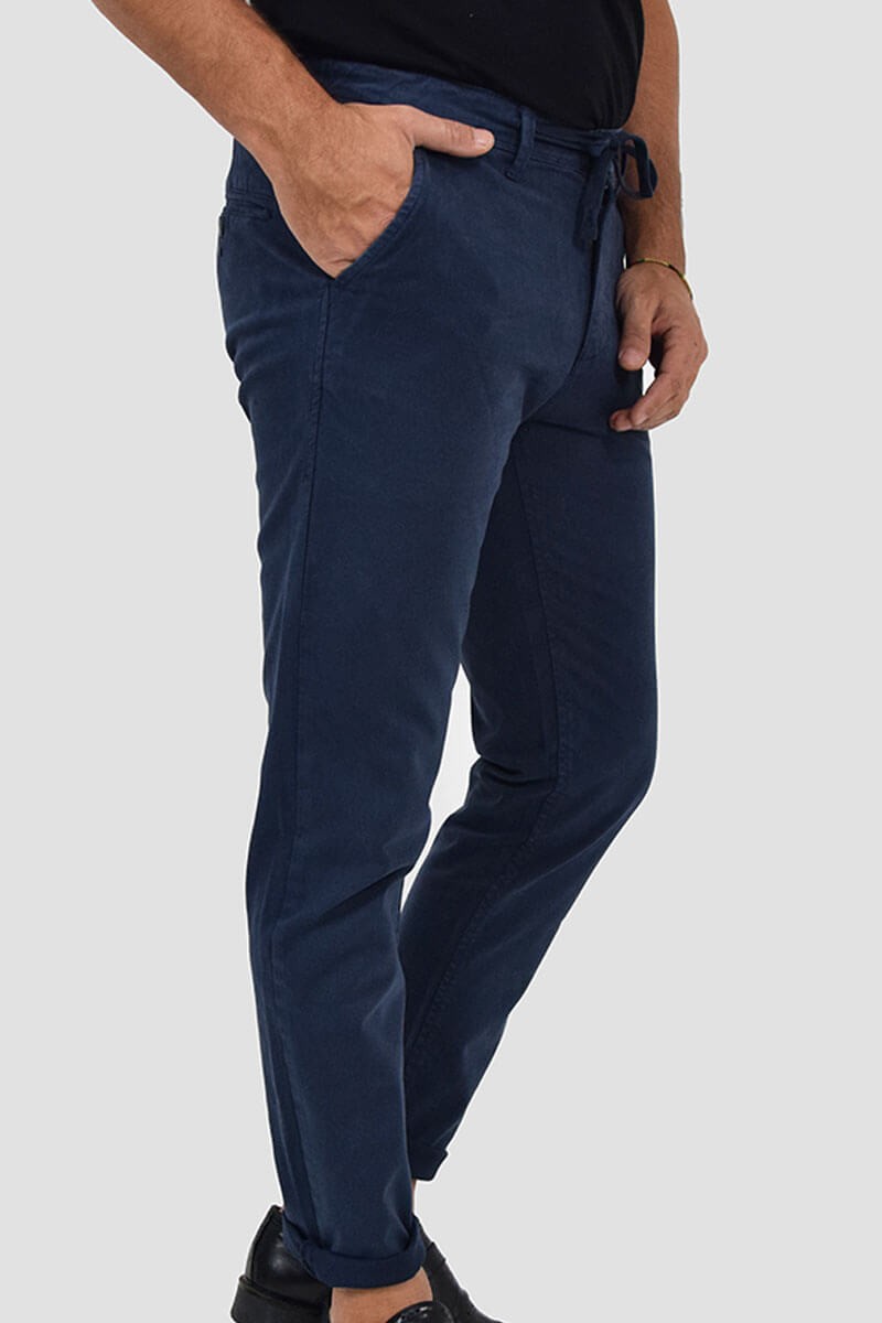 PANTALONI SLIM FIT CON VITA ELASTICIZZATA