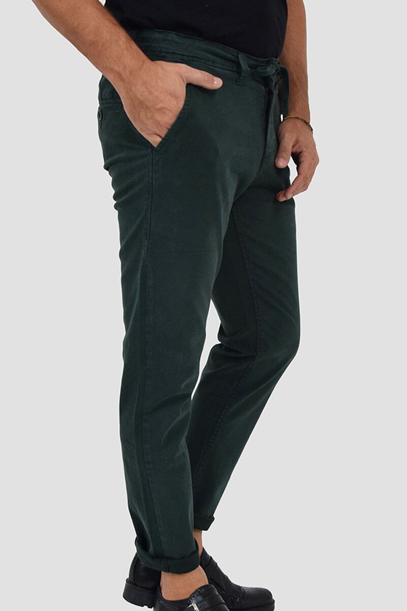 PANTALONI SLIM FIT CON VITA ELASTICIZZATA