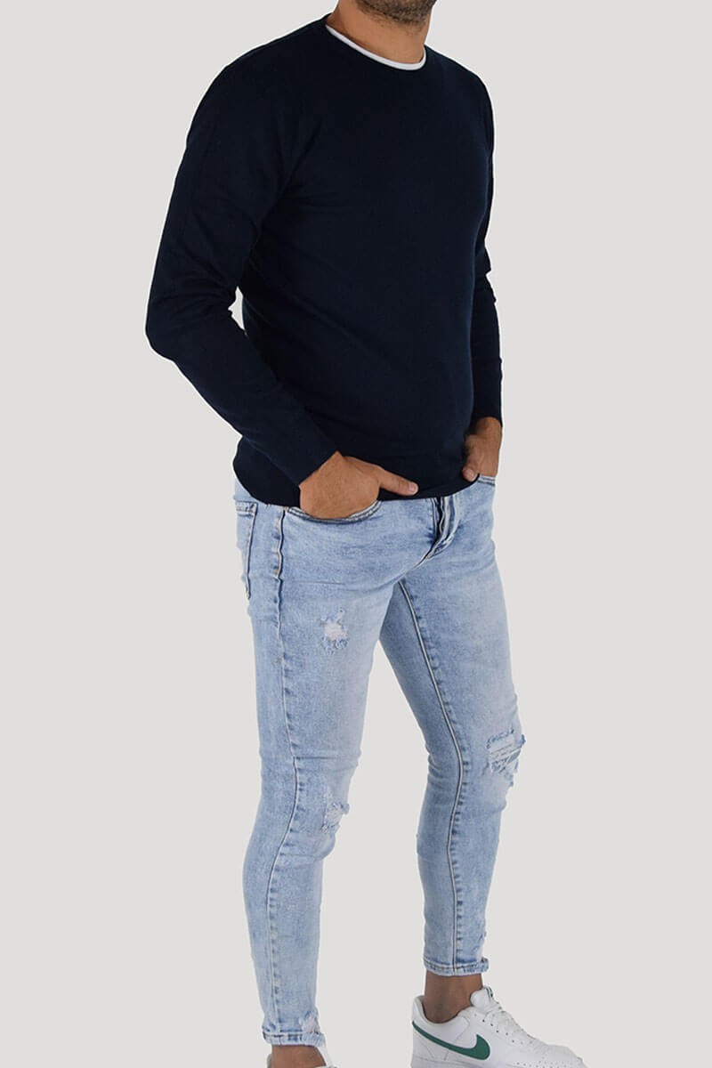 JEANS SKINNY CON STRAPPI