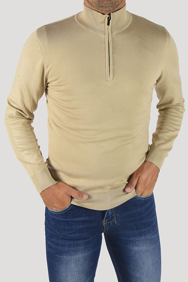 PULLOVER CON CERNIERA SUL COLLO