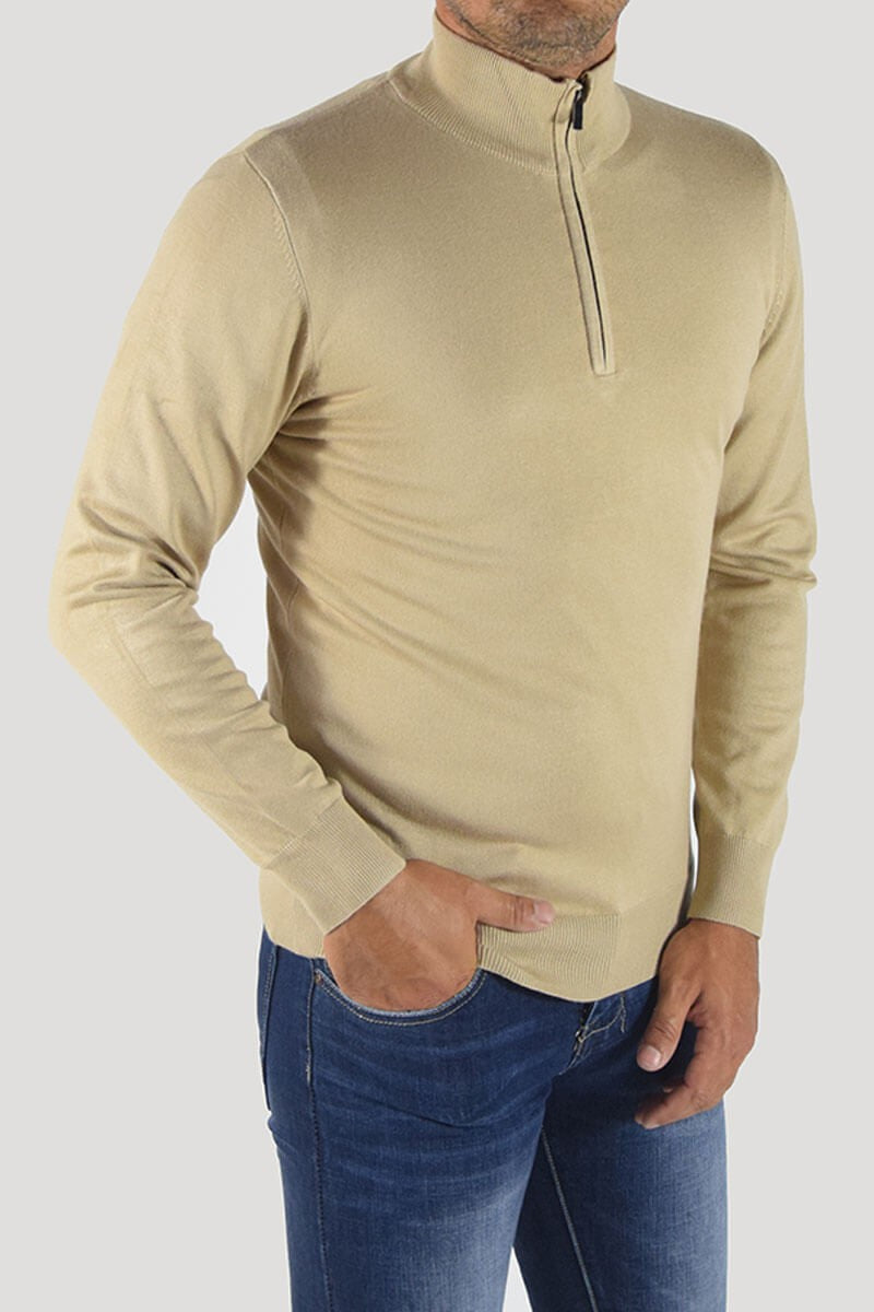 PULLOVER CON CERNIERA SUL COLLO