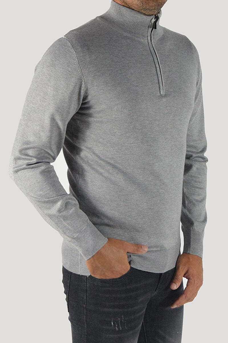PULLOVER CON CERNIERA SUL COLLO