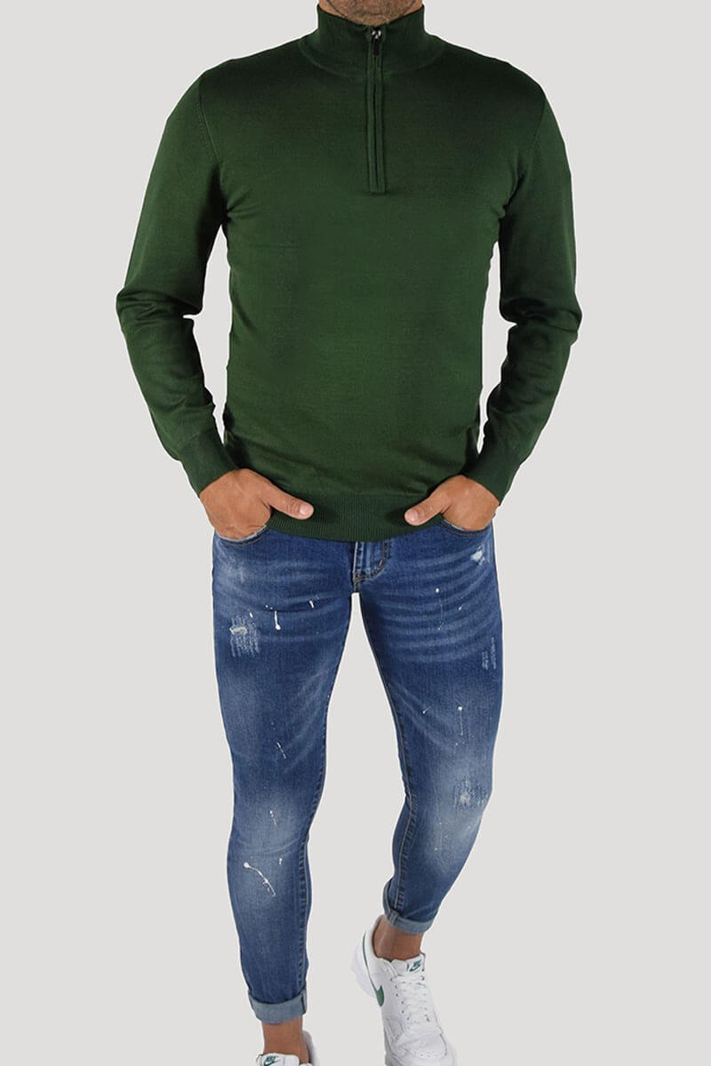 PULLOVER CON CERNIERA SUL COLLO