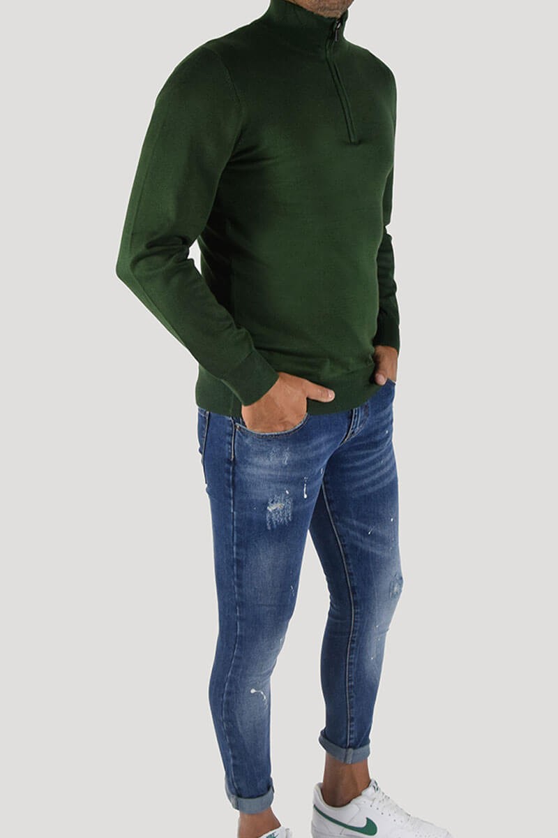 PULLOVER CON CERNIERA SUL COLLO
