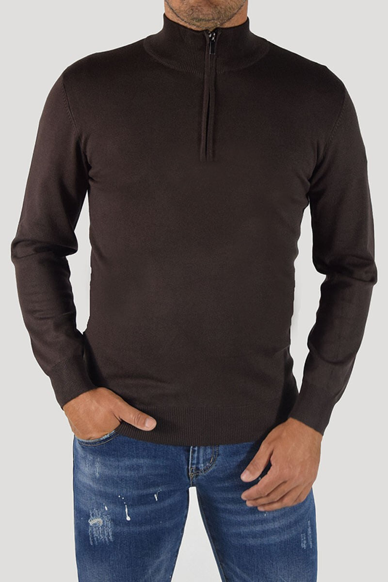 PULLOVER CON CERNIERA SUL COLLO