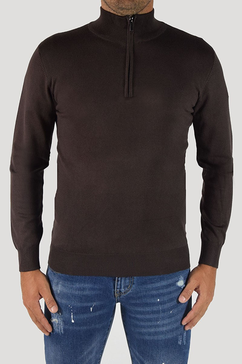 PULLOVER CON CERNIERA SUL COLLO
