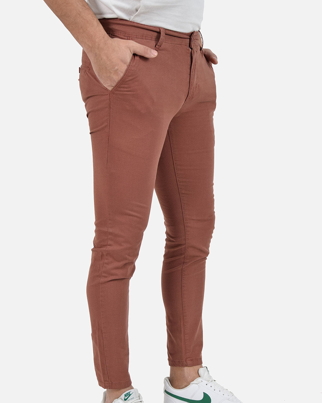Pantaloni skinny capri microfantasia