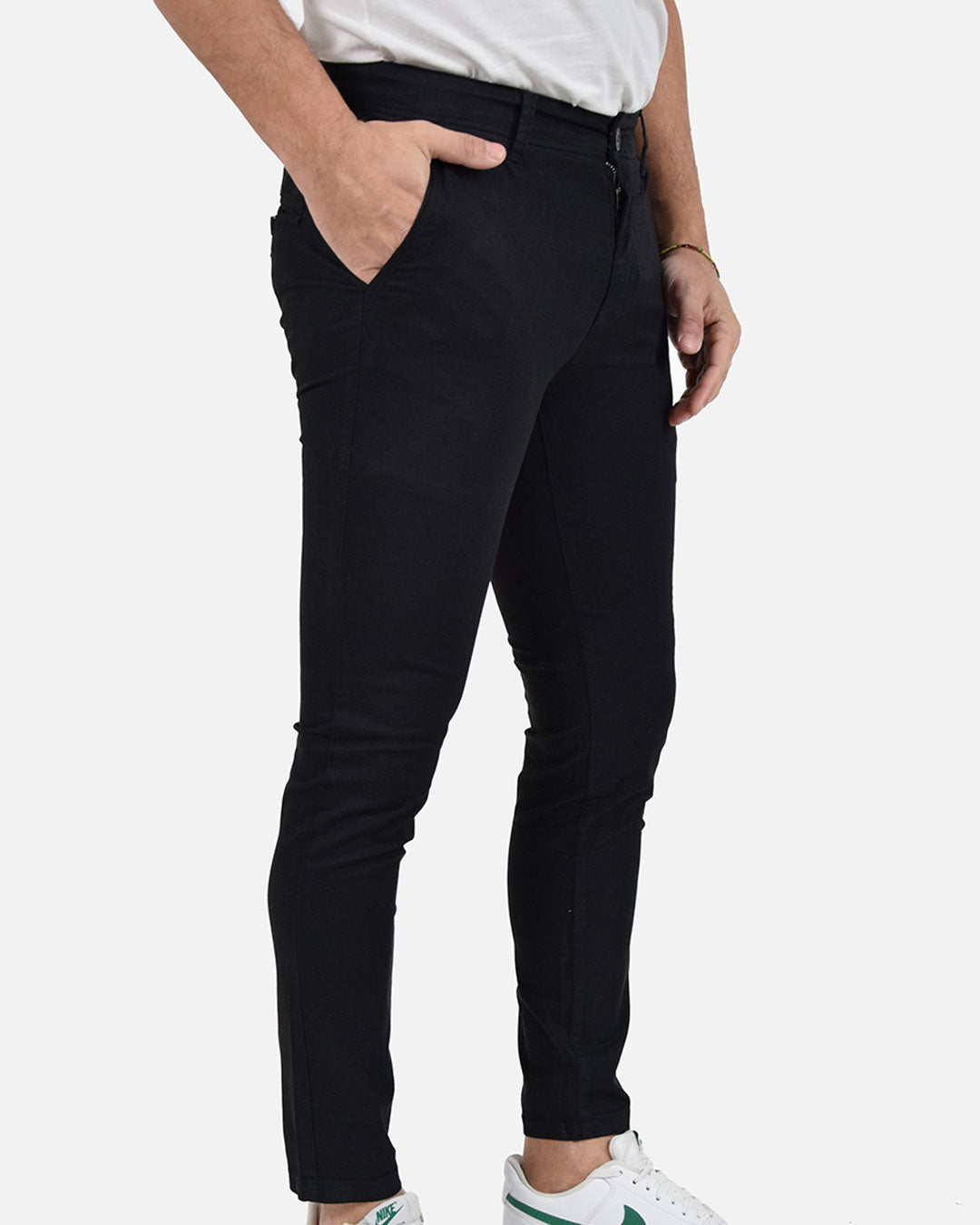 Pantaloni skinny capri microfantasia