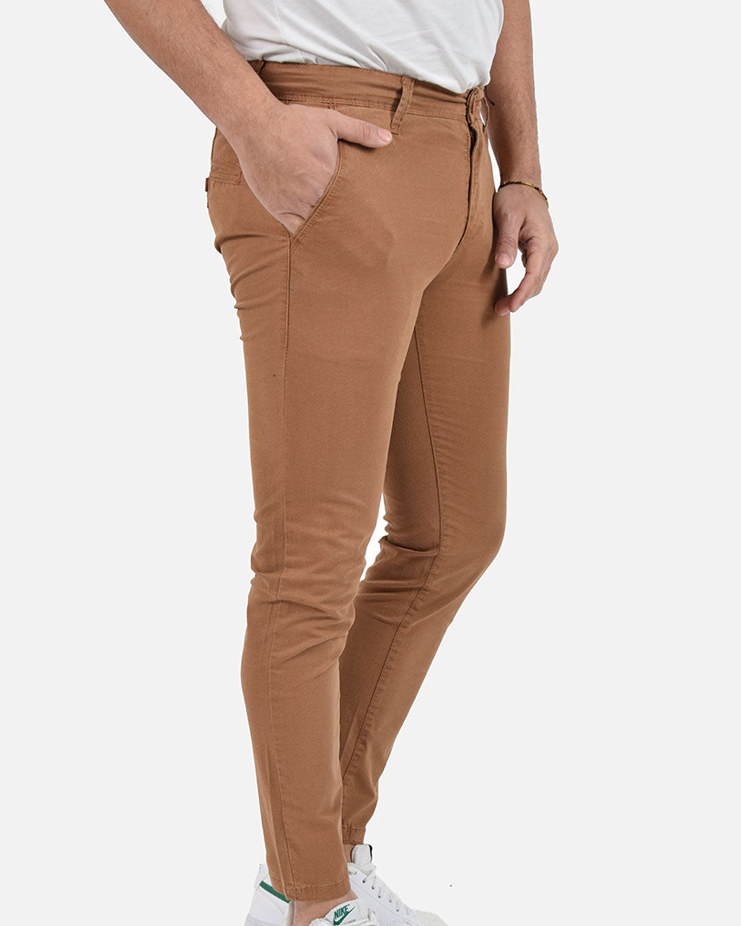 Pantaloni skinny capri microfantasia